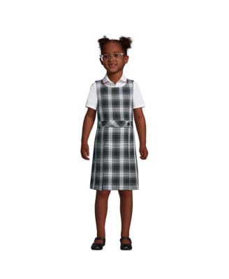 School Uniform Girls Plaid Jumper Top of Knee