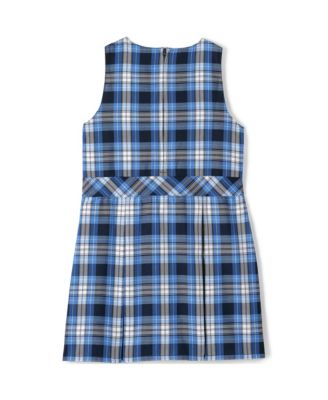 School Uniform Girls Plaid Jumper Top of Knee