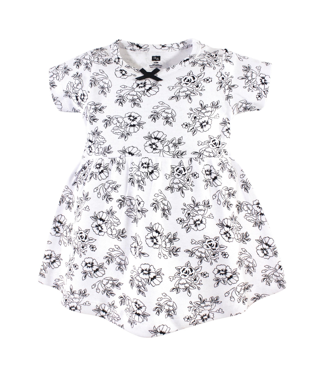 Hudson Baby Baby Girls Cotton Short-Sleeve Dresses 2pk,- Toile