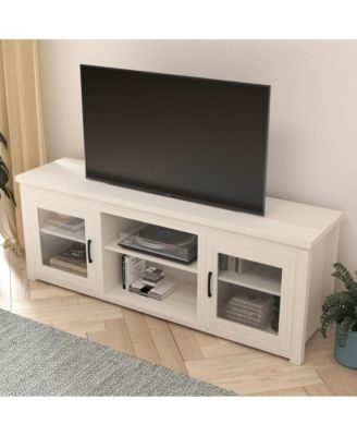 Galena Traditional Full Glass Door 65" Tv Stand For Up To 80" Tvs