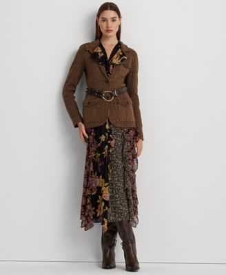 (取寄) ローレン ラルフローレン レディース チェック プレイド ウール-ブレンド ポンチョ Lauren Ralph Lauren women Checked Plaid Wool-Blend Poncho Multi Lauren Ralph Lauren Women's Checked Plaid Wool-Blend Poncho