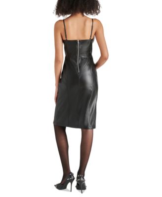 Steve Madden Women's Giselle Faux-Leather Dress - Macy's