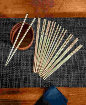 10 Pairs Reusable Burnished Bamboo Chopsticks Set