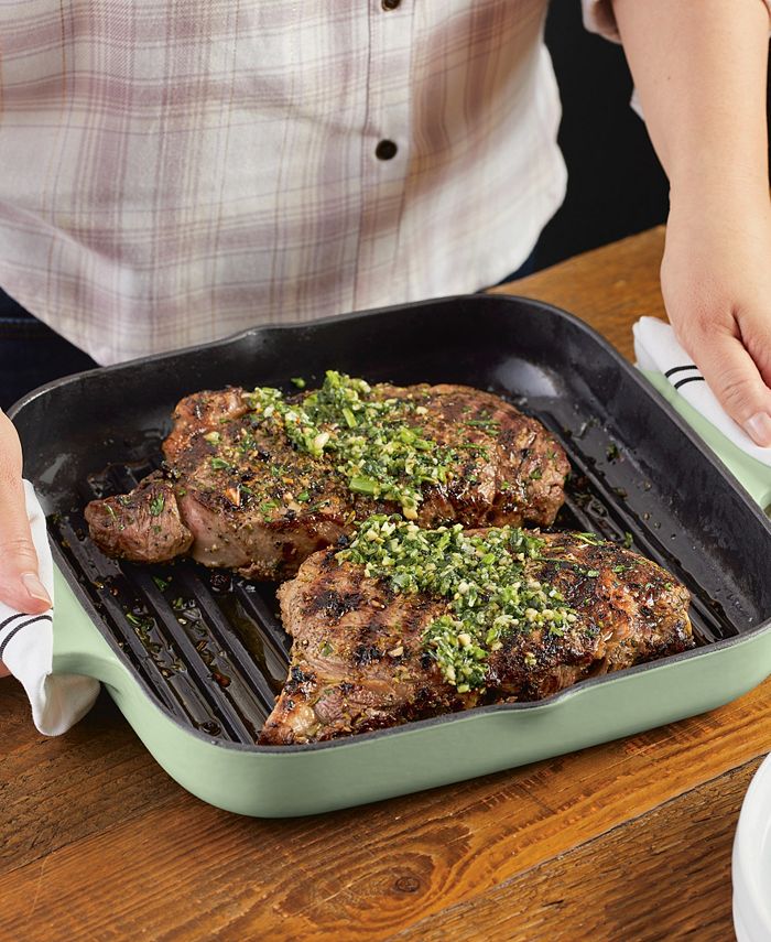 KitchenAid Enameled Cast Iron, 11" Square Grill Roasting Pan Macy's