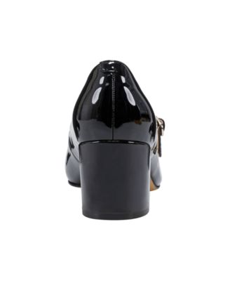 Women's Cariann Round Toe Block Heel Mary-Jane Pumps