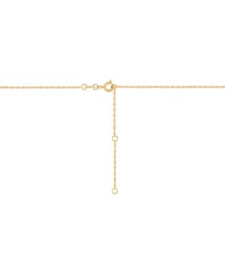 Diamond Circle Pendant Necklace (1/10 ct. t.w.) in 14k Gold-Plated Sterling Silver, 16" + 2" extender