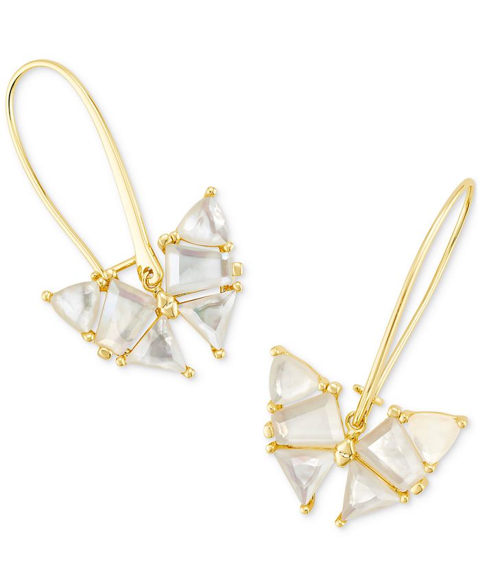 Kendra Scott 14k Gold-Plate Mother of Pearl Butterfly Drop Earrings (Also  in Abalone) - Macy\'s