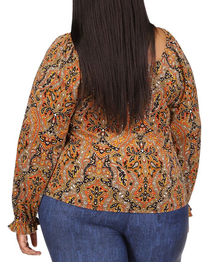 MK Floral Paisley Mesh Top main image 1