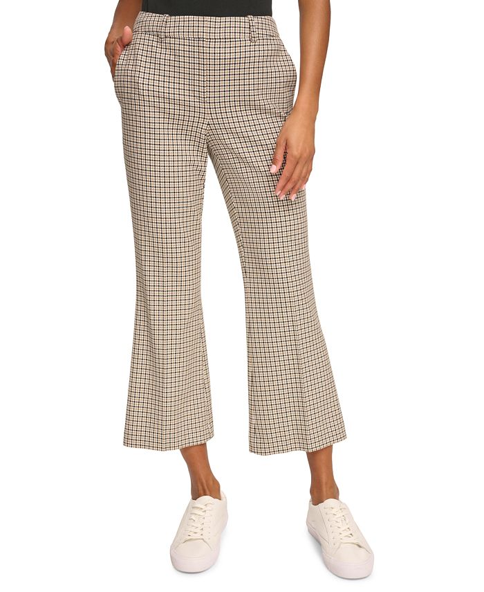 KARL LAGERFELD PARIS Women's Plaid Cropped Pants - Macy's