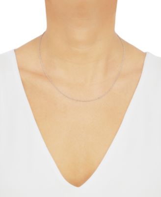 14k White Gold 18" Perfectina Chain Necklace (1-1/8mm)