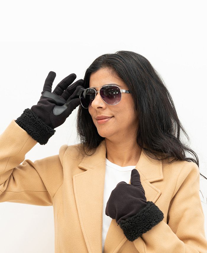 Isotoner Signature Women's Fleece BerberCuff Touchscreen Gloves Macy's