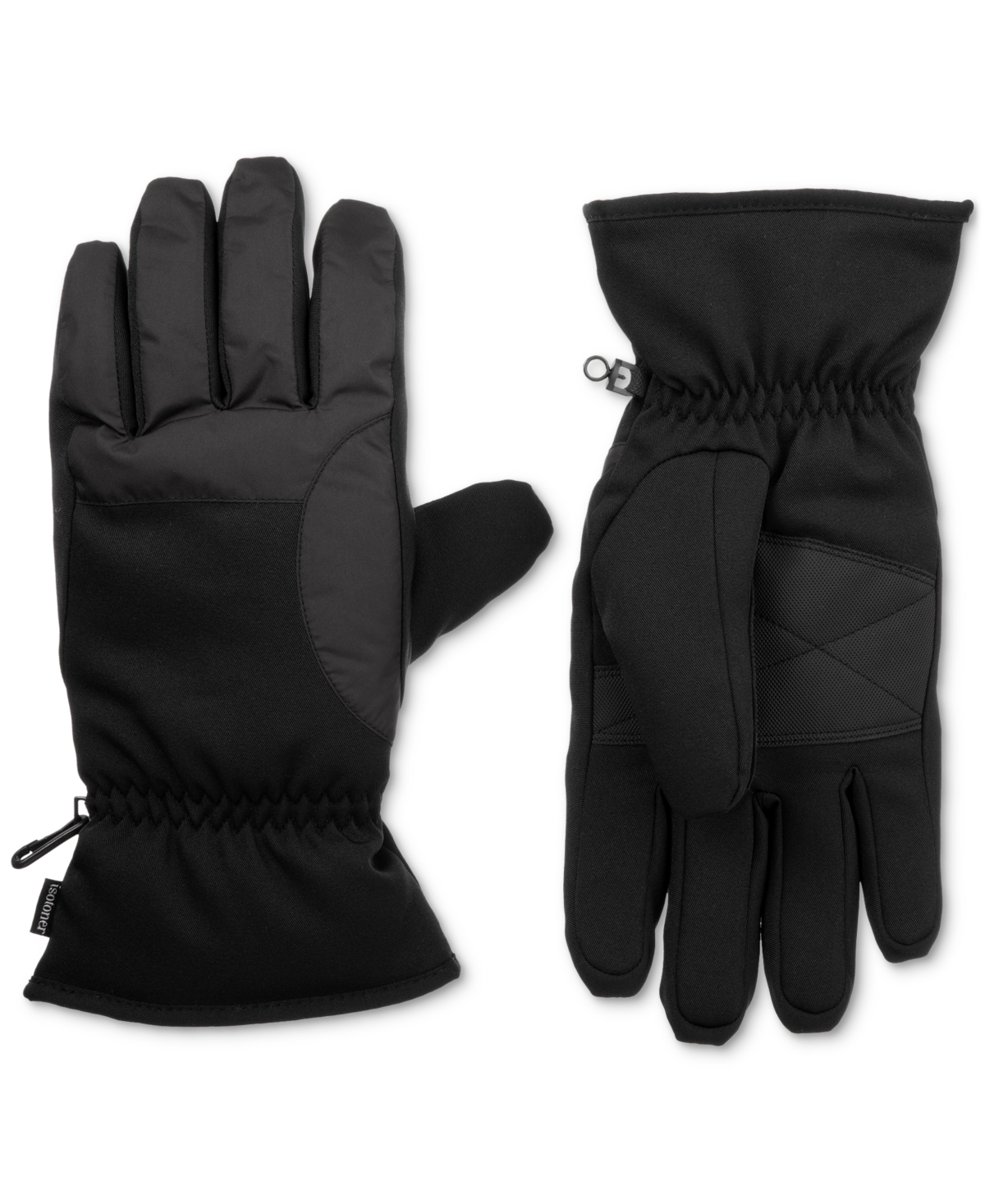 Isotoner Signature Men's Touchscreen Waterproof Sport Gloves In Black