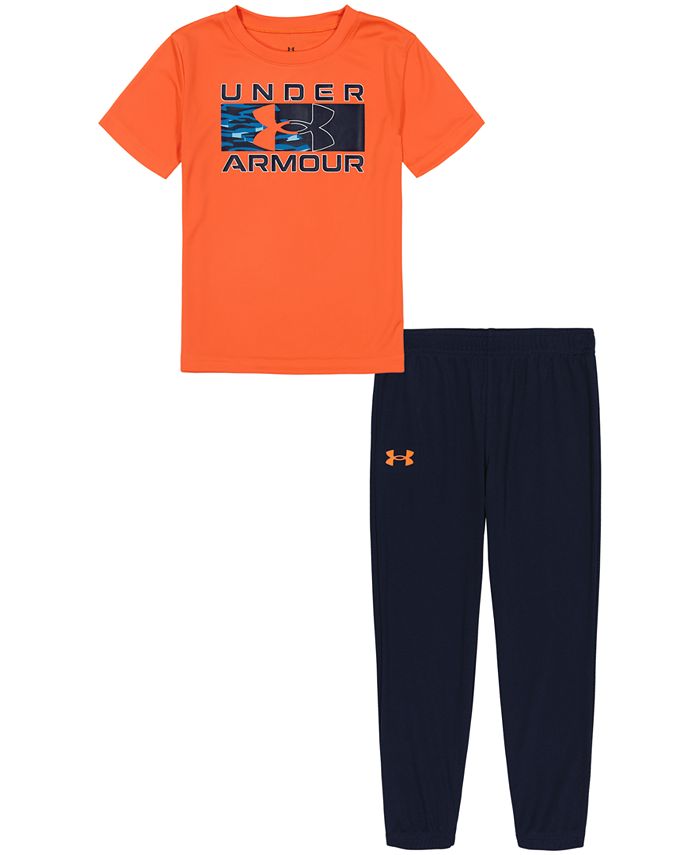 Under Armour Little Boys Sediment Camo Logo Tshirt and Joggers Set