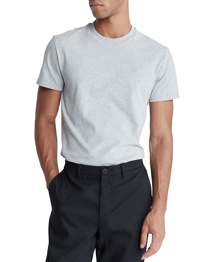 Sleeve Klein Solid Calvin T-Shirt Macy\'s - Slim Short Men\'s Fit