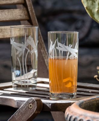 Dragonfly Cooler Highball Glass 15oz - Set of 4 Glasses