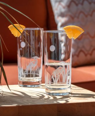 Heron Cooler Highball Glass 15oz - Set of 4 Glasses