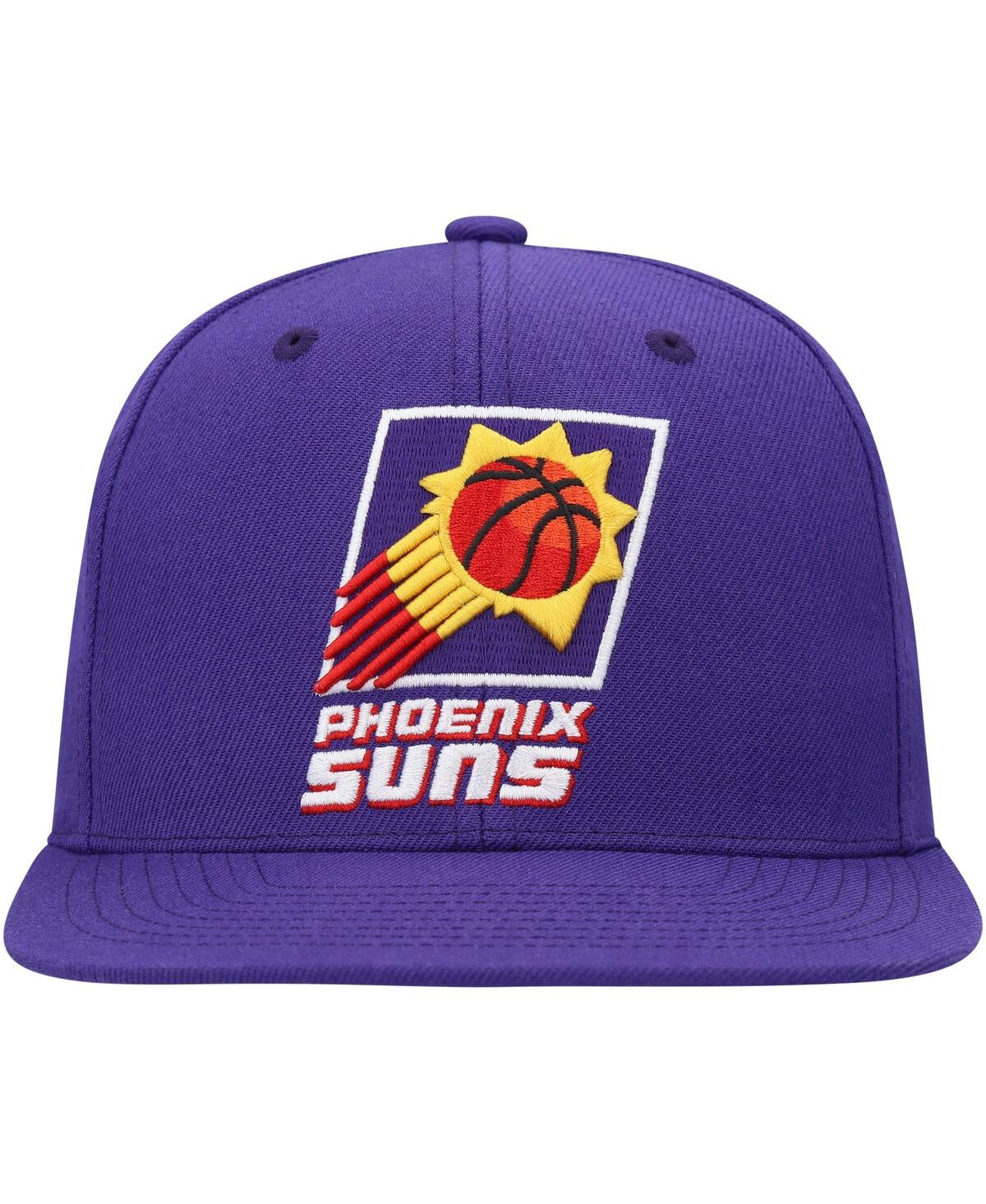 Shop Mitchell & Ness Men's  Purple Phoenix Suns Hardwood Classics Mvp Team Ground 2.0 Fitted Hat