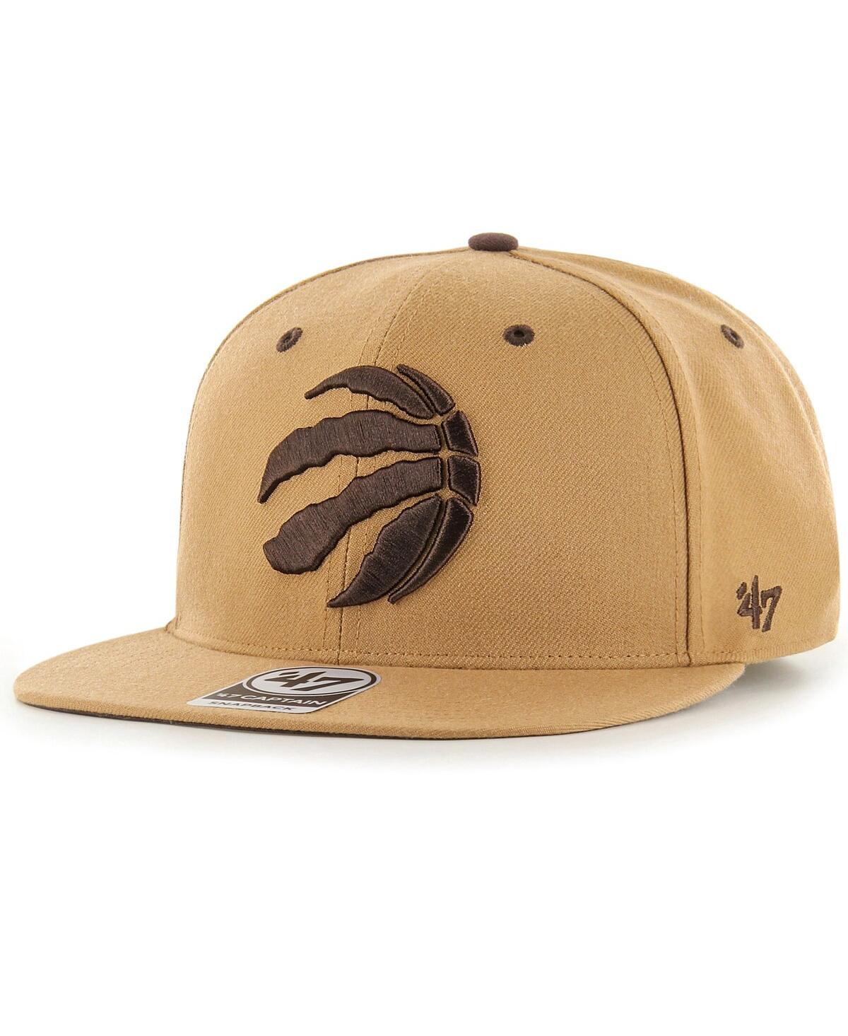 Shop 47 Brand Men's ' Tan Toronto Raptors Toffee Captain Snapback Hat