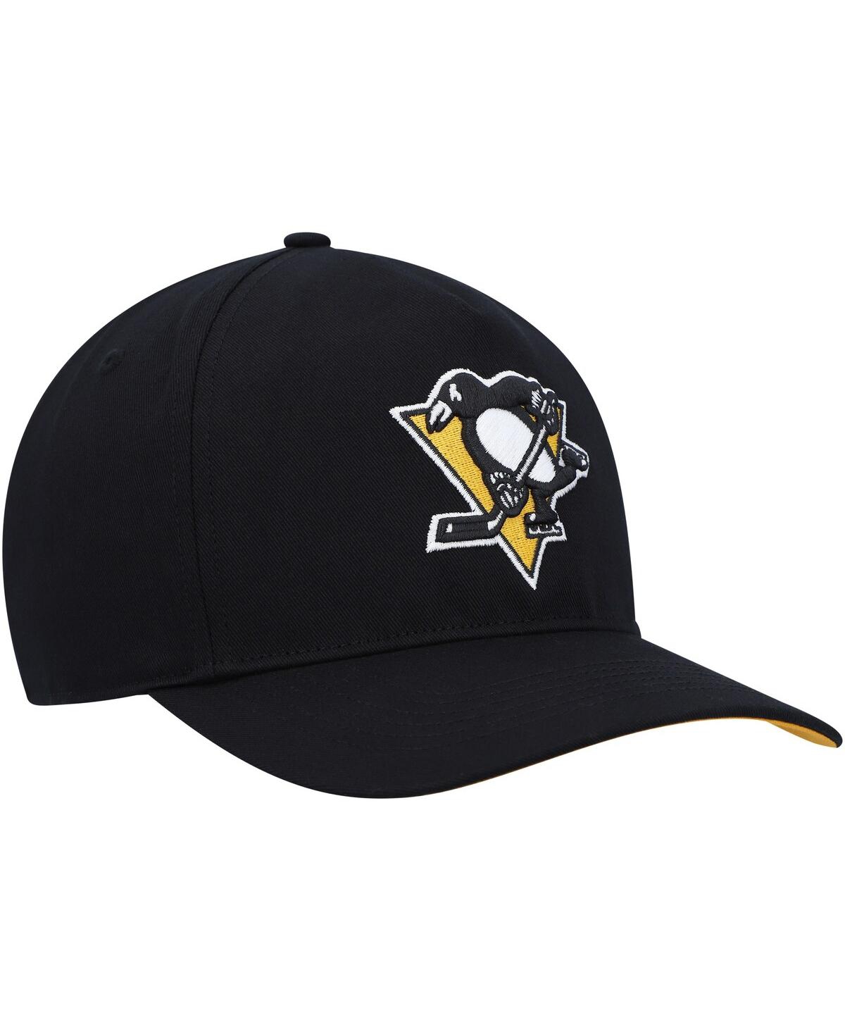 Men's '47 BrandPittsburgh Penguins Primary Hitch Snapback Hat - Black