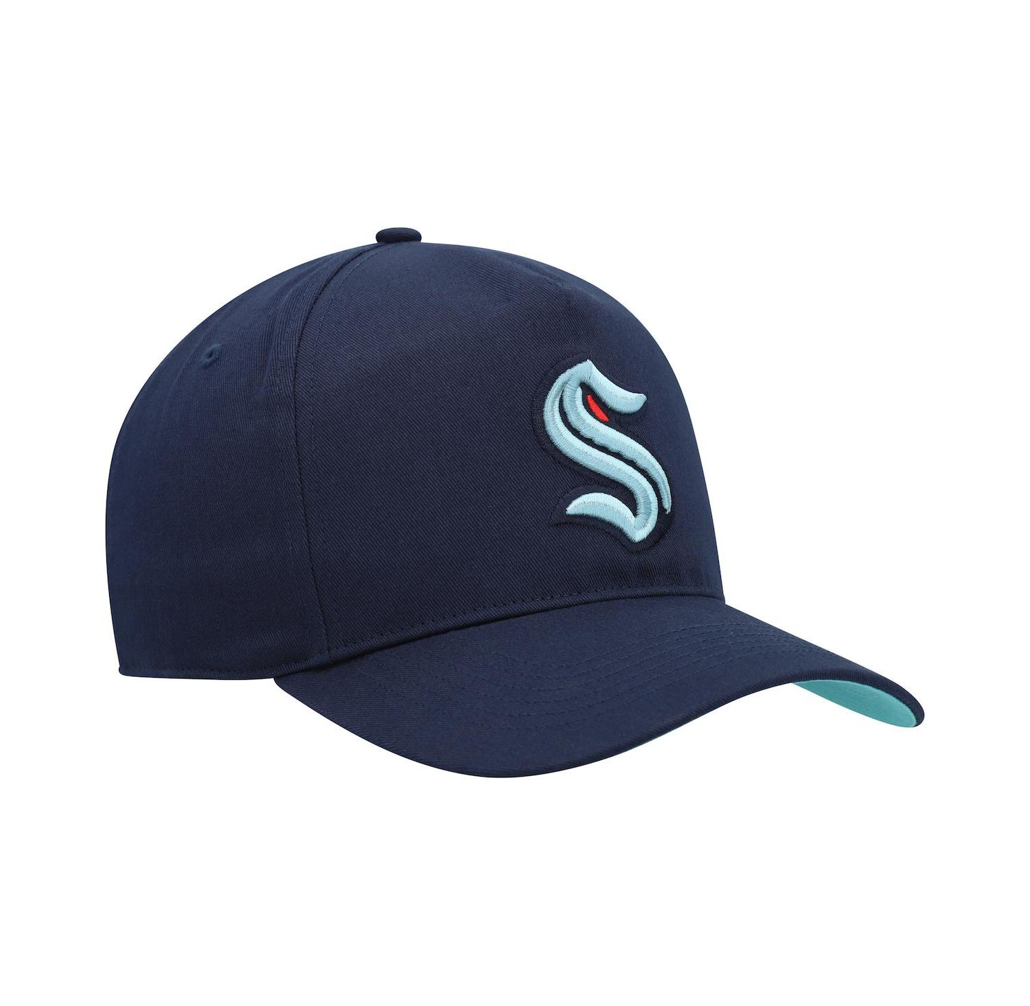Men's Deep Sea Blue Seattle Kraken Primary Hitch Snapback Hat