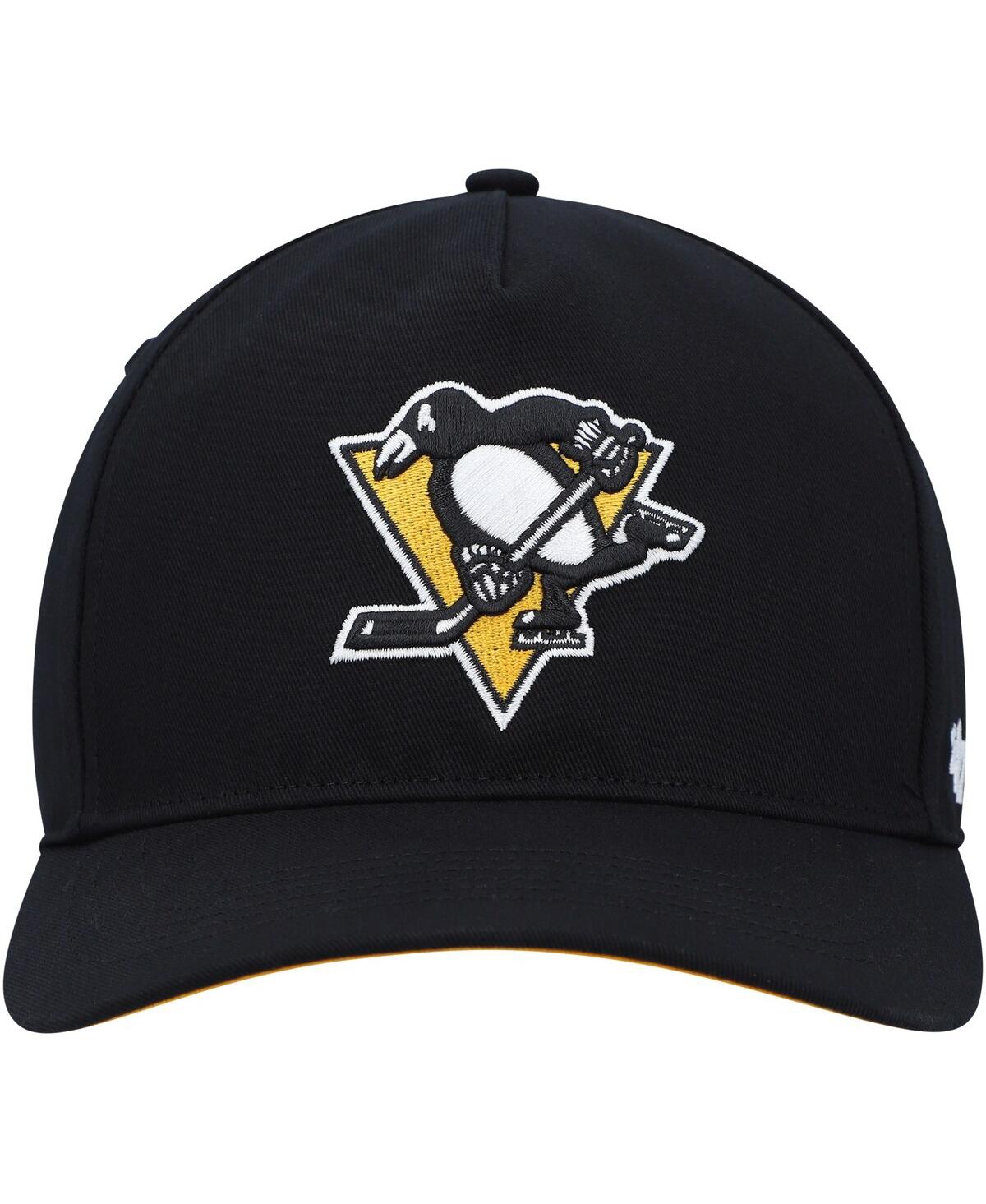 Men's '47 BrandPittsburgh Penguins Primary Hitch Snapback Hat - Black