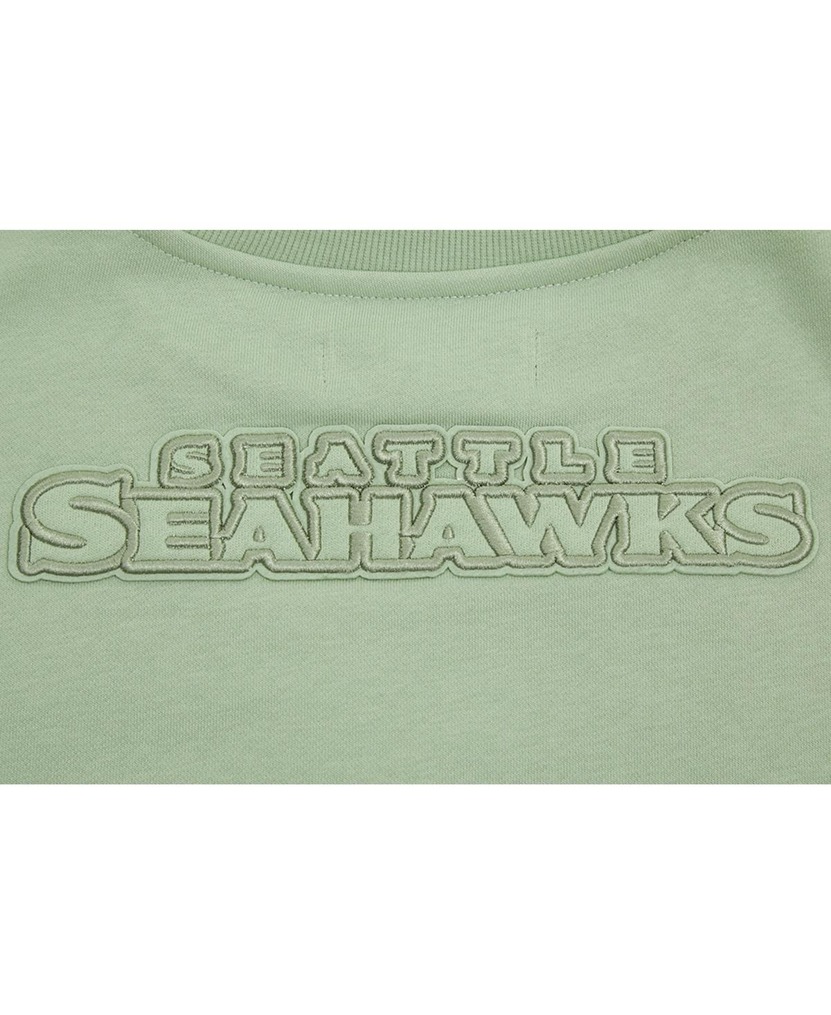 Shop Pro Standard Women's  Green Seattle Seahawks Neutral Pullover Sweatshirt