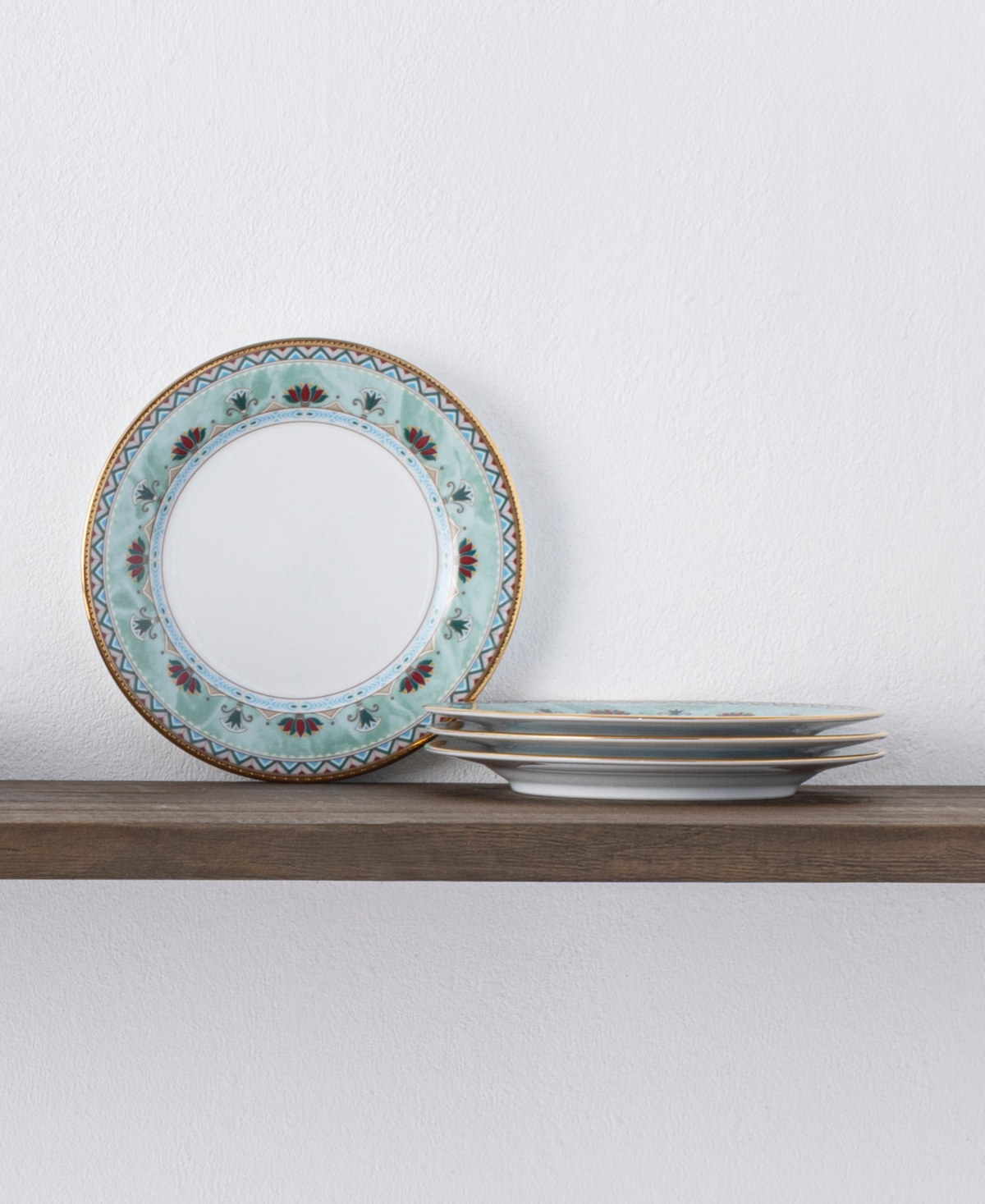 Noritake Serene Garden 4 Piece Bread Butter and Appetizer Plates Set, 6.5