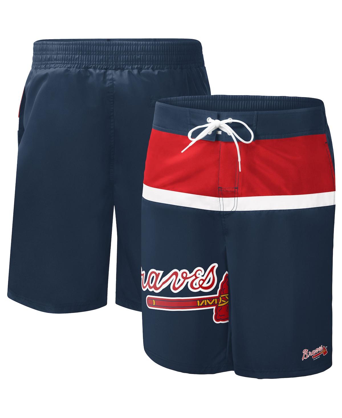 G-iii Sports By Carl Banks Men's  Navy Atlanta Braves Sea Wind Swim Shorts
