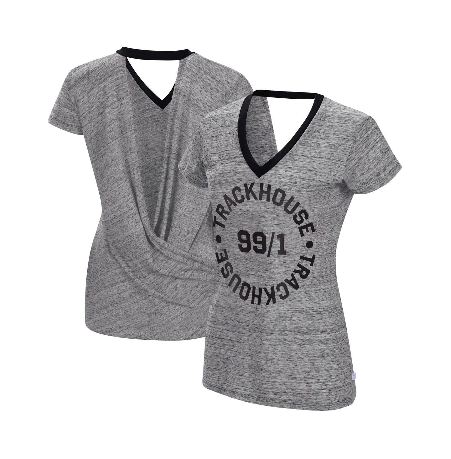 Женская футболка Touch Heather Black Trackhouse Racing Halftime Back Wrap — фото 3