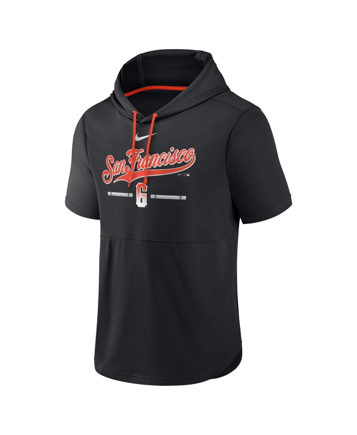 Men's NikeSan Francisco Giants City Connect Short Sleeve Pullover Hoodie - Black