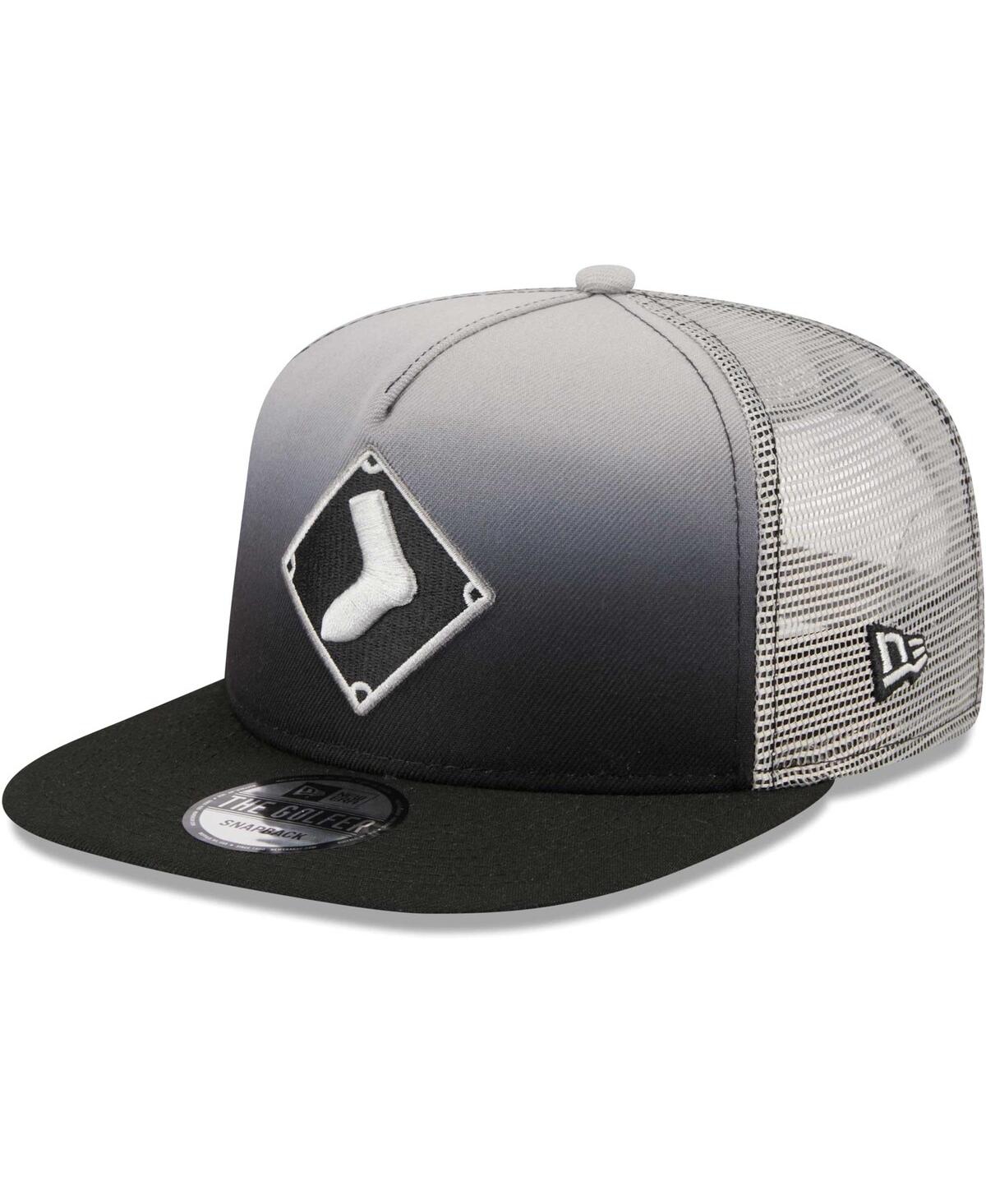 Chicago White Sox New Era Base Trucker 9FIFTY Snapback Hat - Black/White