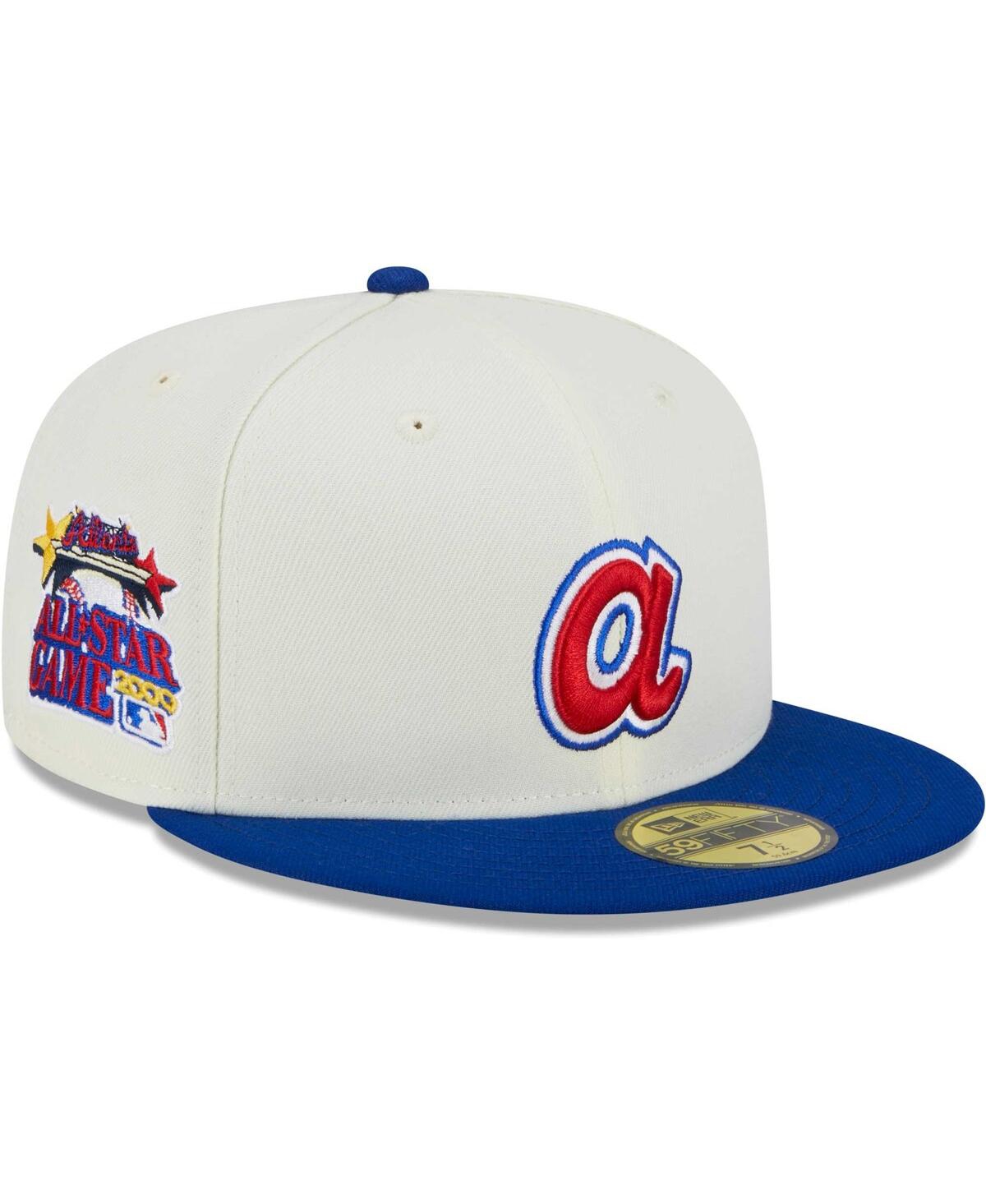 NEW ERA MEN'S NEW ERA STONE, ROYAL ATLANTA BRAVES RETRO 59FIFTY FITTED HAT 