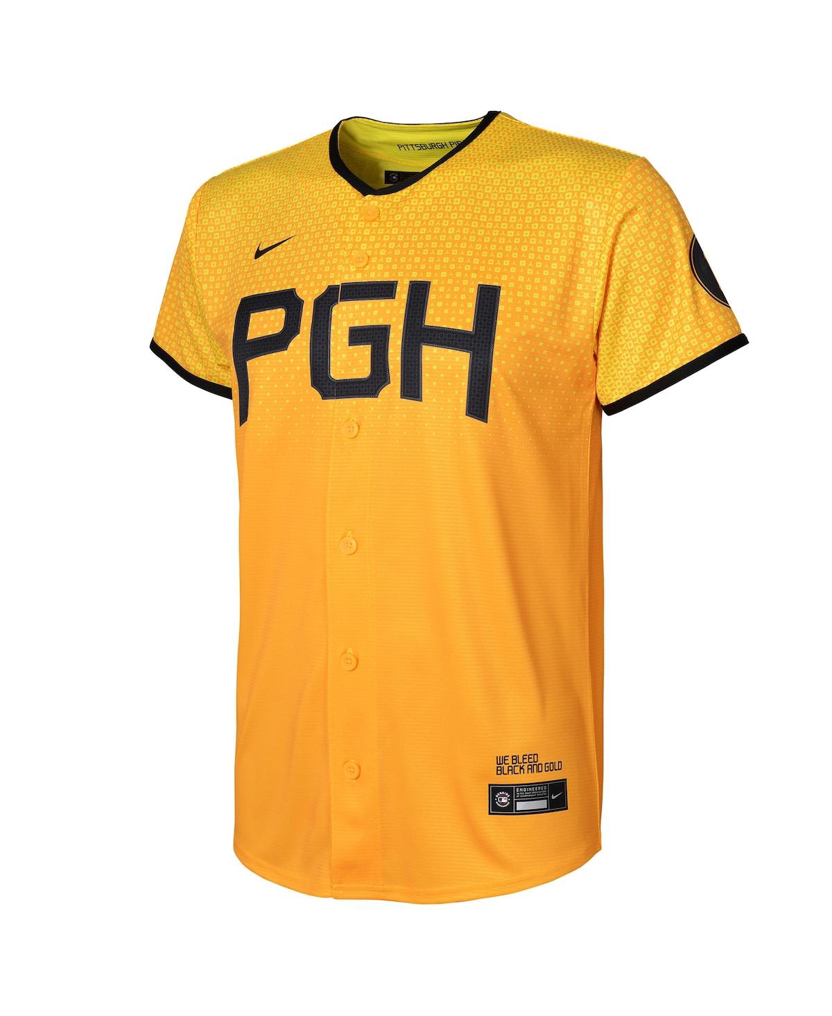 Toddler Boys and Girls NikePittsburgh Pirates 2023 City Connect Replica jersey - Gold