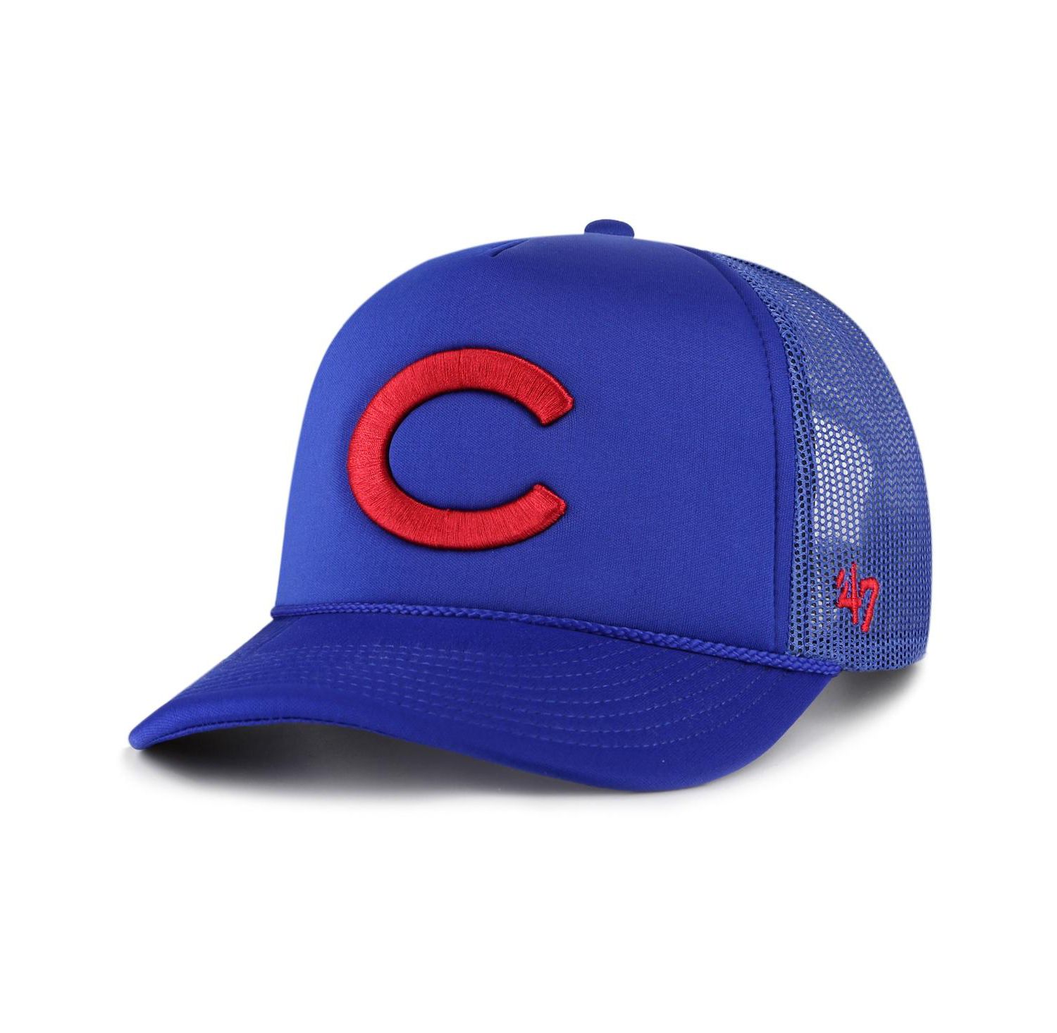 Men's Royal Chicago Cubs Foam Logo Trucker Snapback Hat