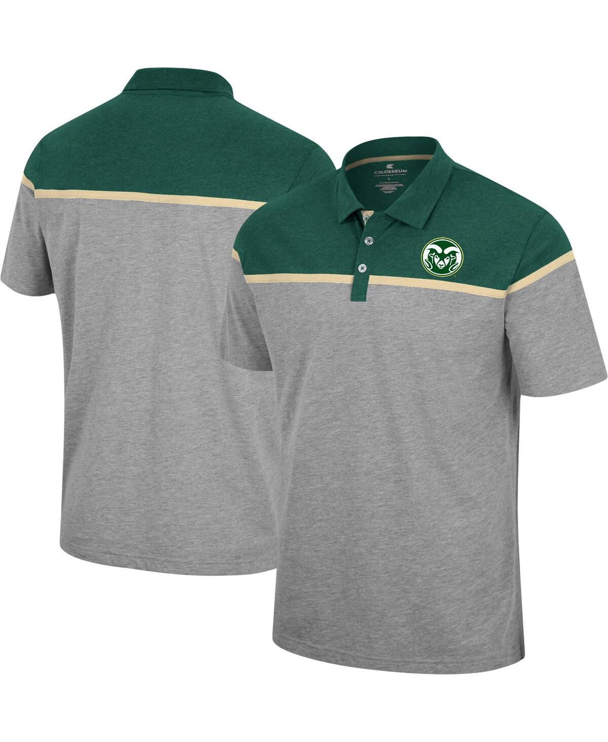 Colosseum Heather Gray Colorado State Rams Chamberlain Polo In Heather Gray
