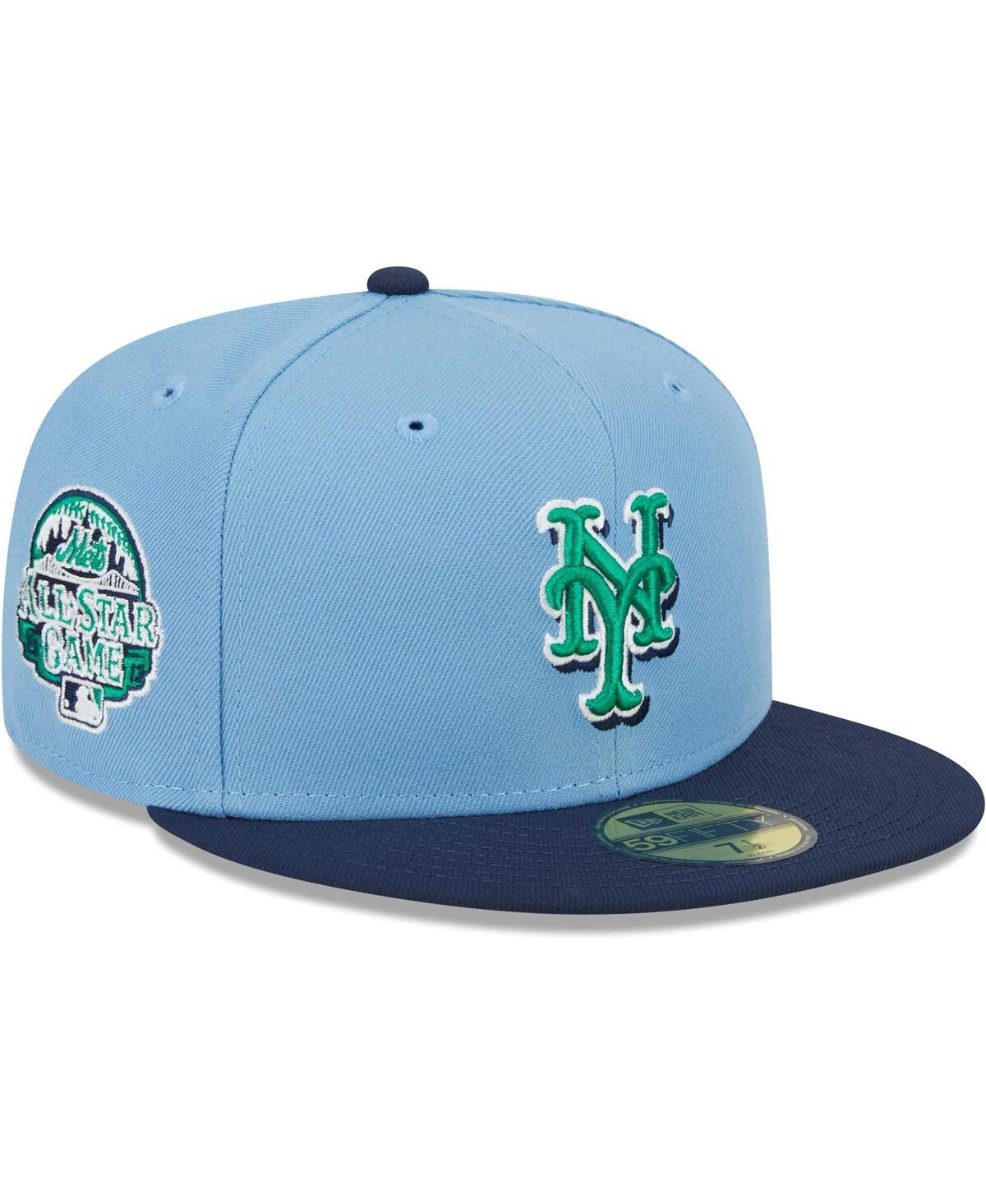 Men's New Era Navy New York Mets Green Undervisor 59FIFTY Fitted Hat - Navy