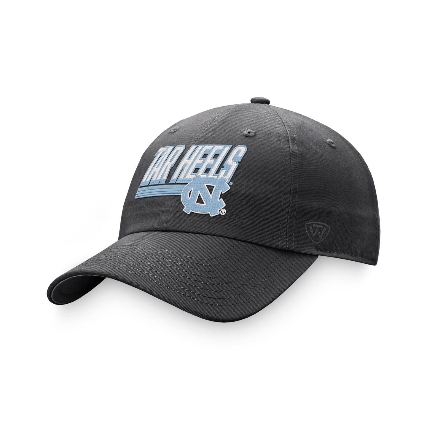 Мужские головные уборы Top of the World Charcoal North Carolina Tar Heels Slice Adjustable Hat — фото 1