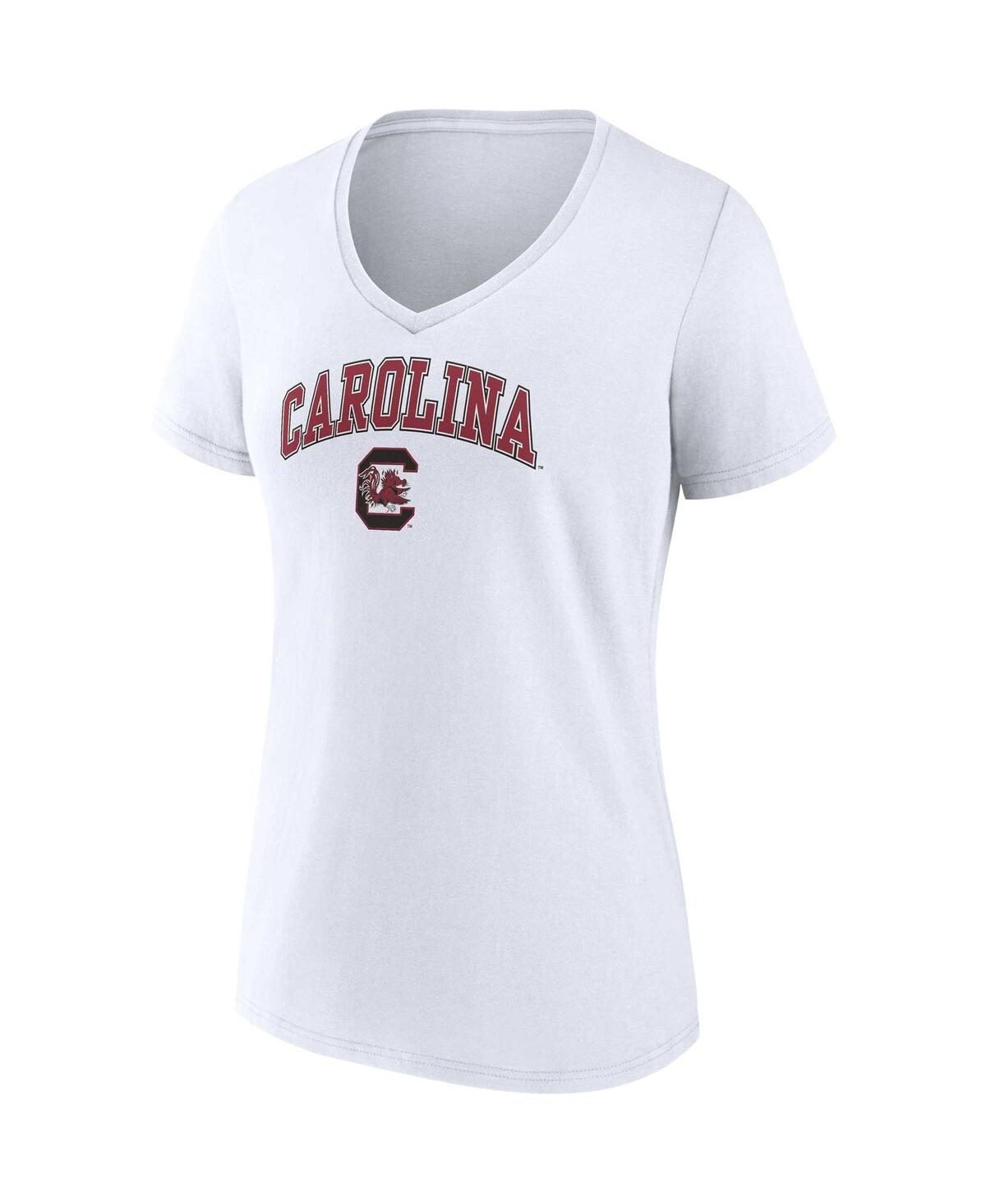 Women's FanaticsSouth Carolina Gamecocks Evergreen Campus V-Neck T-shirt - White