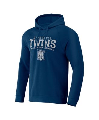 Men's Darius Rucker Collection by Navy Minnesota Twins Waffle-Knit Raglan Pullover Hoodie