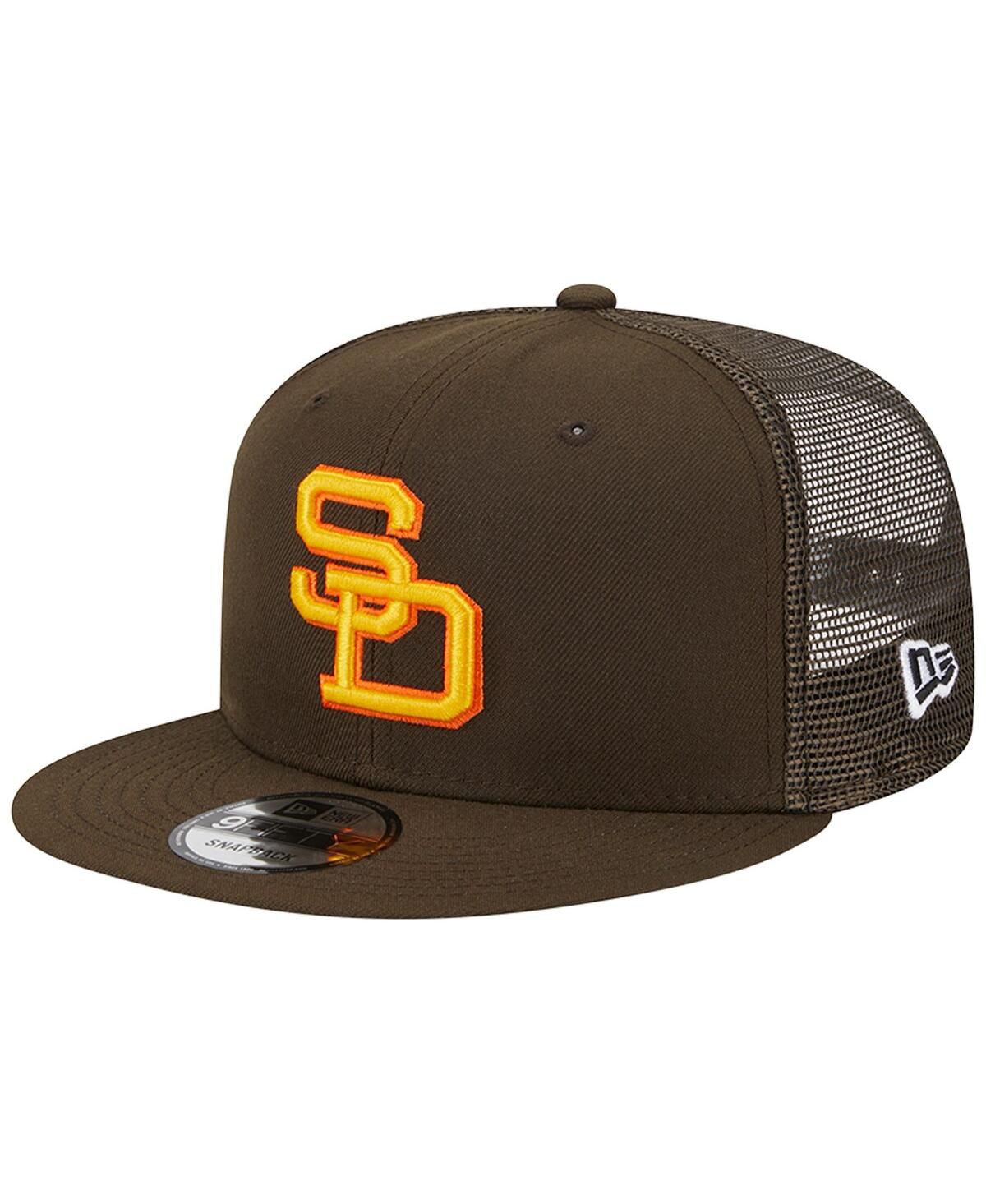Мужская коричневая кепка-бейсболка San Diego Padres Cooperstown Collection Team Color Trucker 9FIFTY Snapback