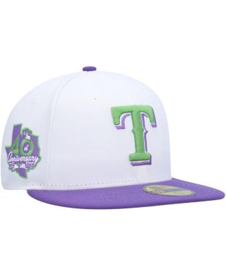 New Era Men's White Texas Rangers 40th Anniversary Side Patch 59FIFTY Fitted Hat
