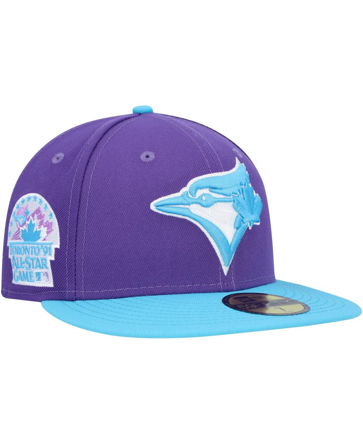 Мужская фиолетовая приталенная шляпа Toronto Blue Jays Vice 59FIFTY фиолетового цвета