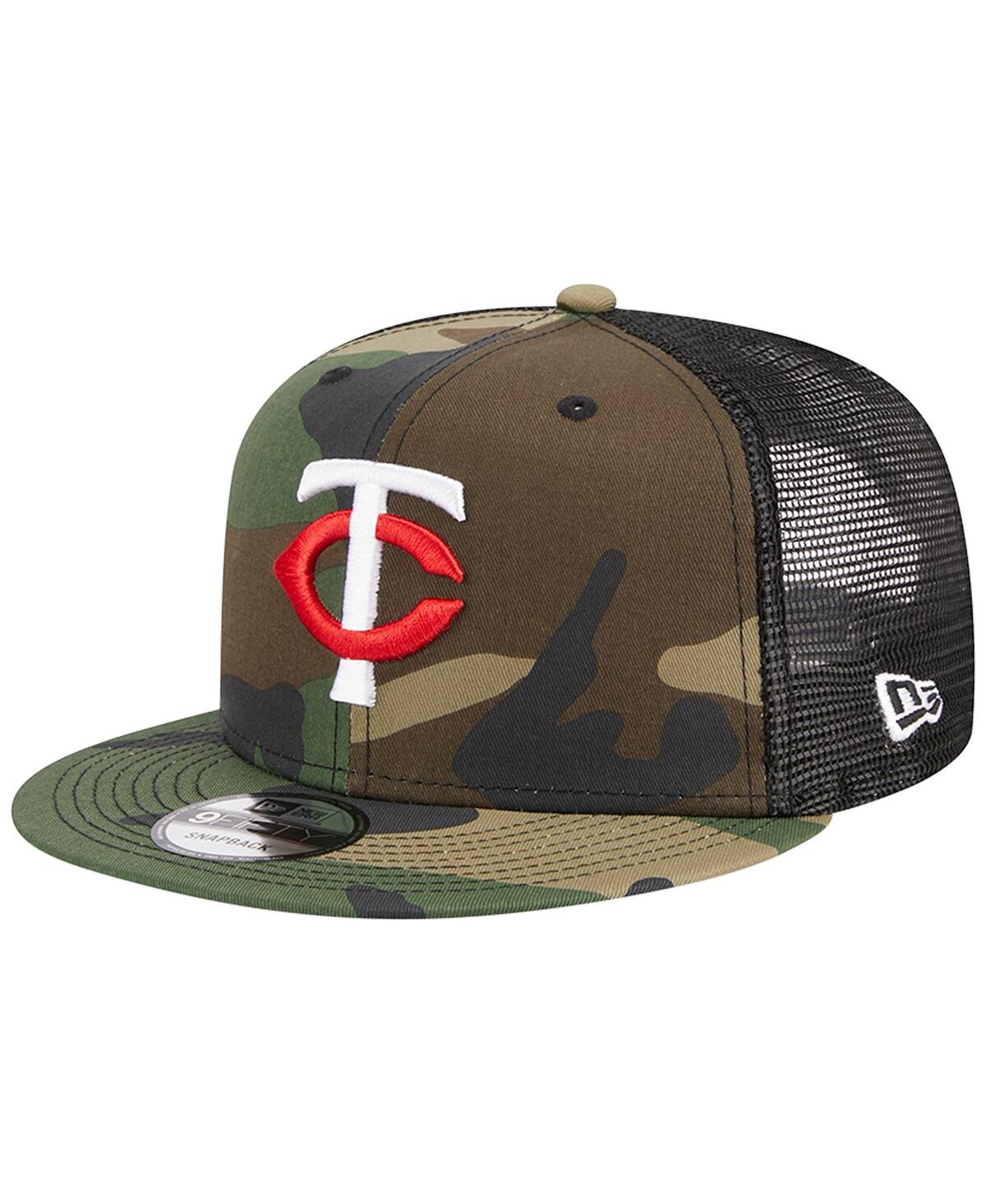 Men's New EraMinnesota Twins WoodlandTrucker 9FIFTY Snapback Hat - Camo