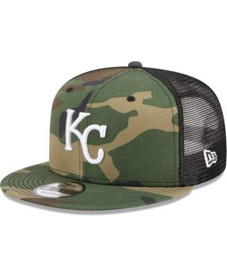Men's Camo Kansas City Royals Woodland Camo Trucker 9FIFTY Snapback Hat