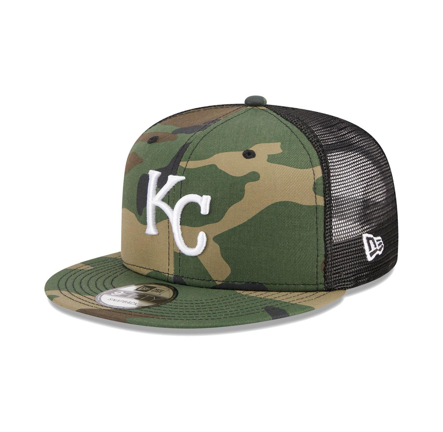Men's Camo Kansas City Royals Woodland Camo Trucker 9FIFTY Snapback Hat