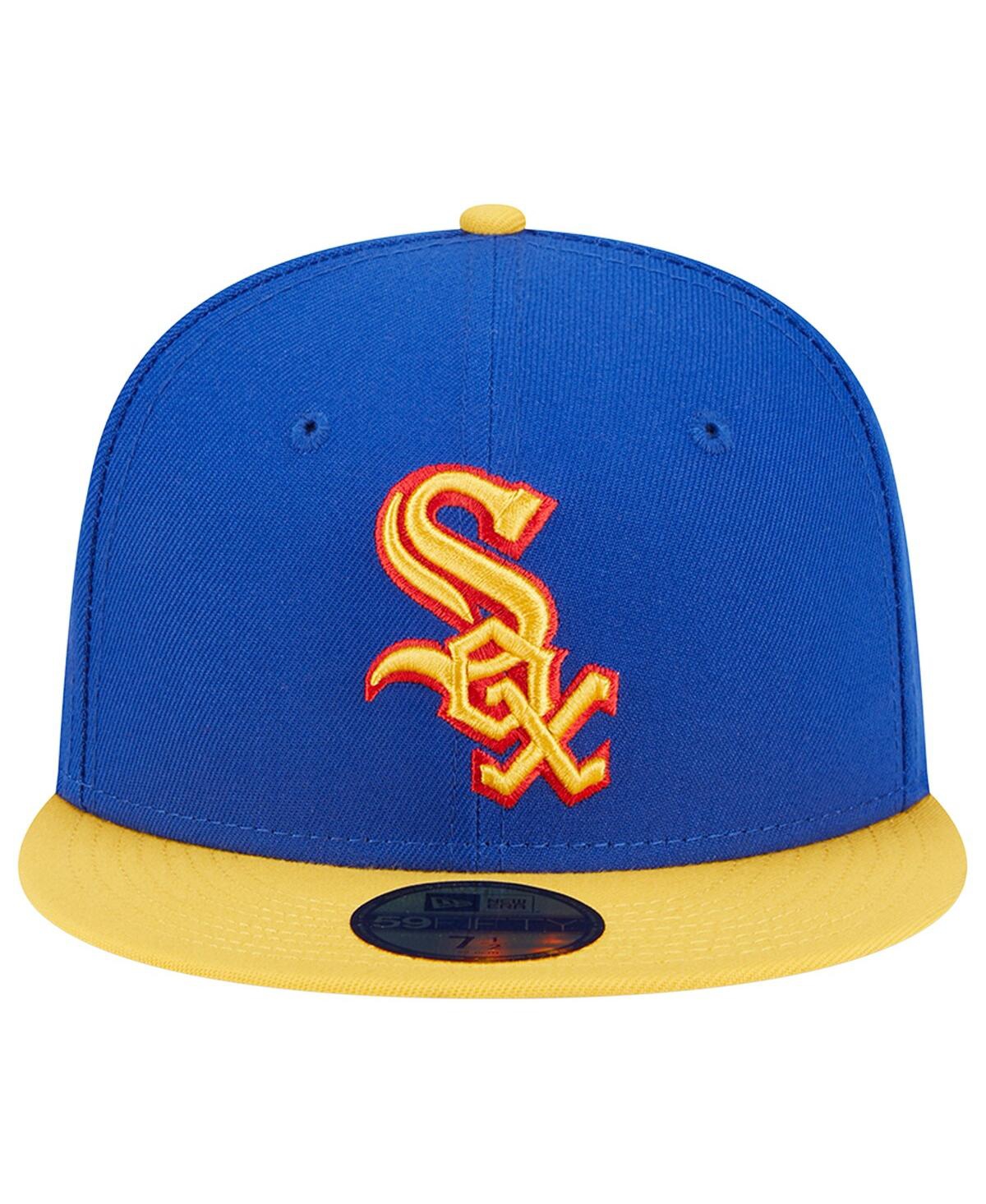 Shop New Era Men's  Royal, Yellow Chicago White Sox Empire 59fifty Fitted Hat In Royal,yellow