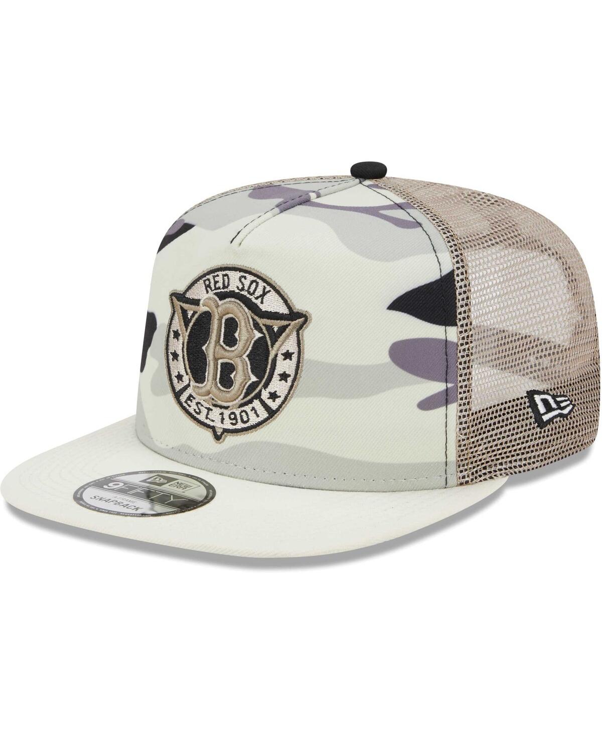 New Era Men's  White Chicago White Sox Chrome Camo A-frame 9fifty Trucker Snapback Hat In White