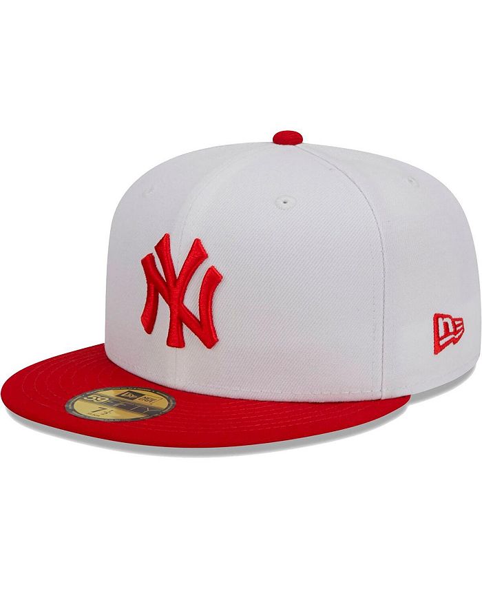 New Era New York Yankees Black & Red 59FIFTY Fitted Cap - Macy's