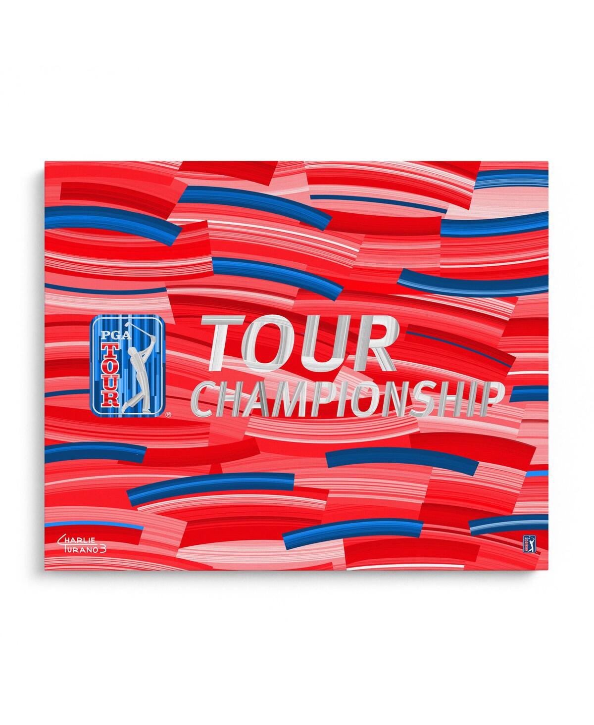 Tour Championship 16'' x 20'' Embellished Giclee Print by Charlie Turano Iii - Red