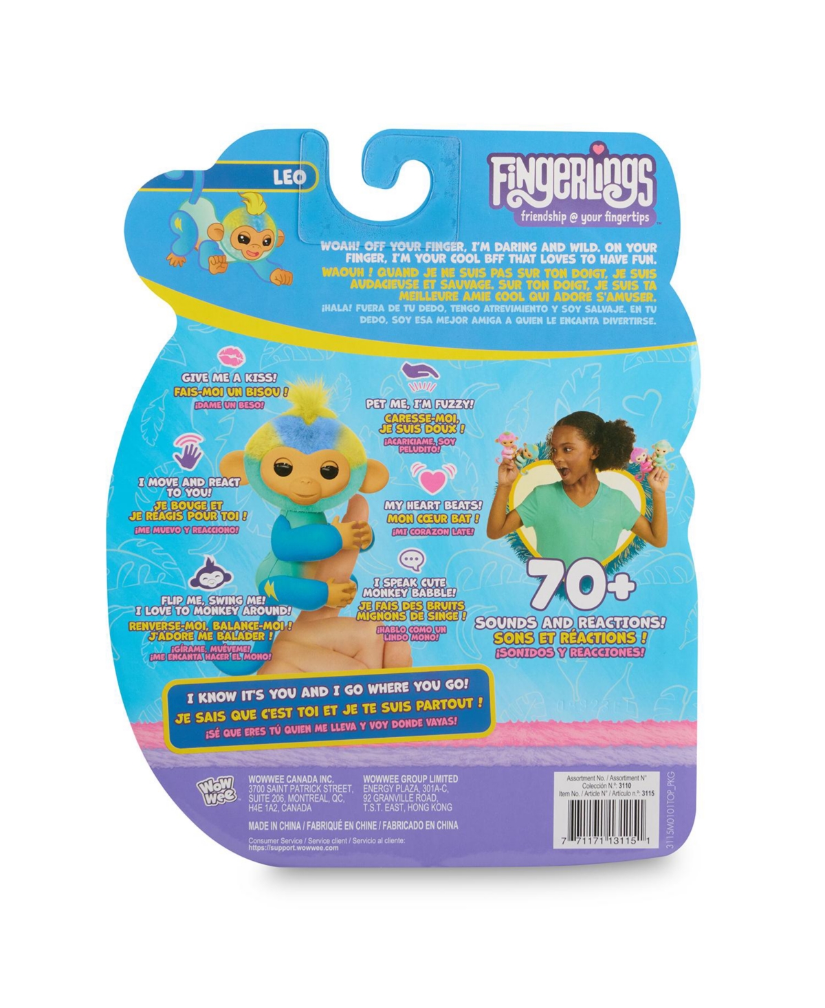 Shop Fingerlings Interactive Baby Monkey Reacts To Touch – 70+ Sounds & Reactions, Leo In No Color